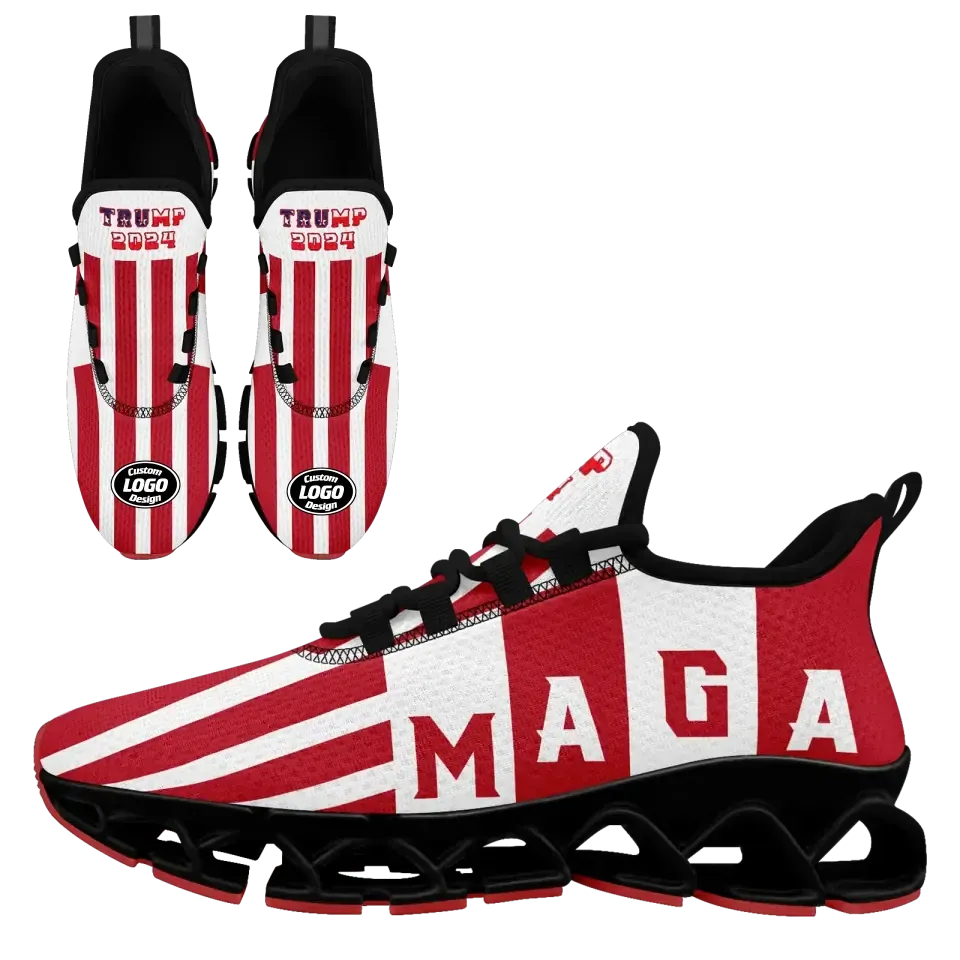 Unique Gift,Personalized Trump Fashion Cloud Sneakers, Custom MAGA Comfortable Shoes, Trump 45-47 Shoes