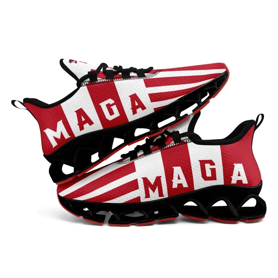 Unique Gift,Personalized Trump Fashion Cloud Sneakers, Custom MAGA Comfortable Shoes, Trump 45-47 Shoes