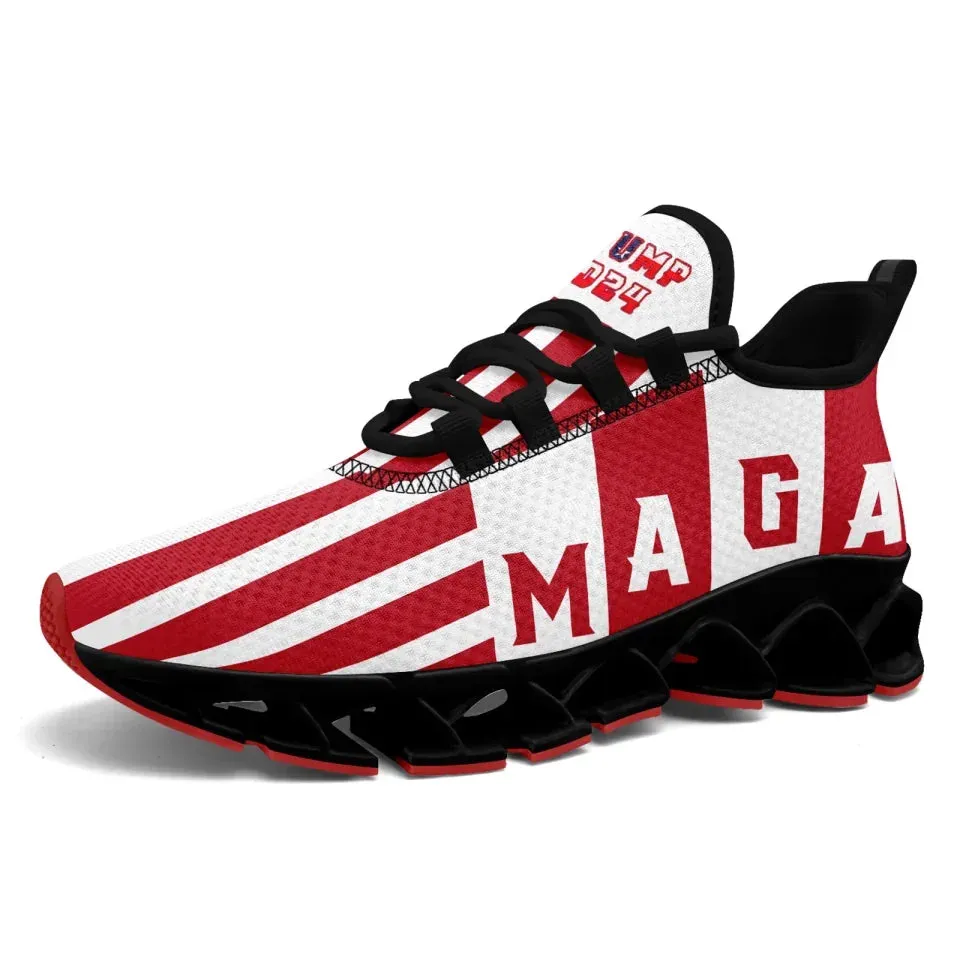 Unique Gift,Personalized Trump Fashion Cloud Sneakers, Custom MAGA Comfortable Shoes, Trump 45-47 Shoes