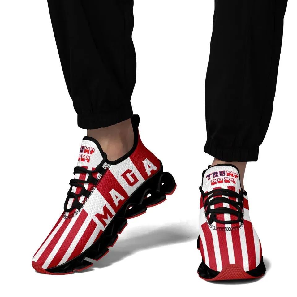 Unique Gift,Personalized Trump Fashion Cloud Sneakers, Custom MAGA Comfortable Shoes, Trump 45-47 Shoes