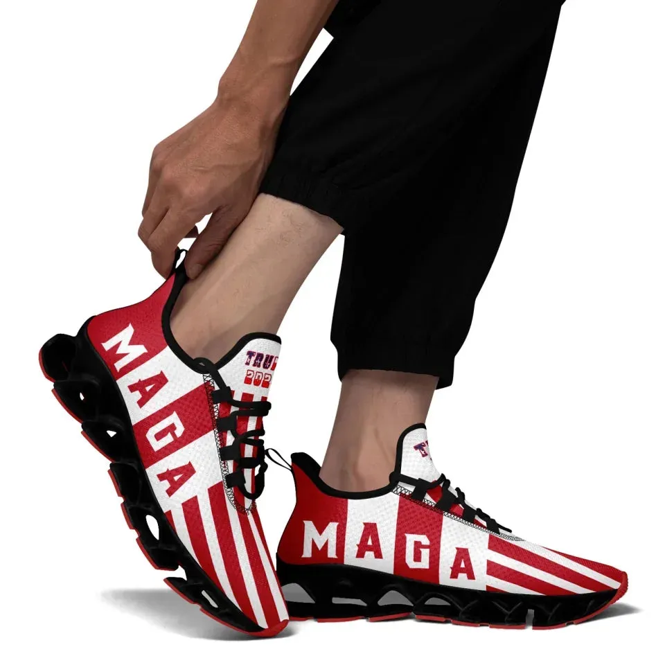 Unique Gift,Personalized Trump Fashion Cloud Sneakers, Custom MAGA Comfortable Shoes, Trump 45-47 Shoes