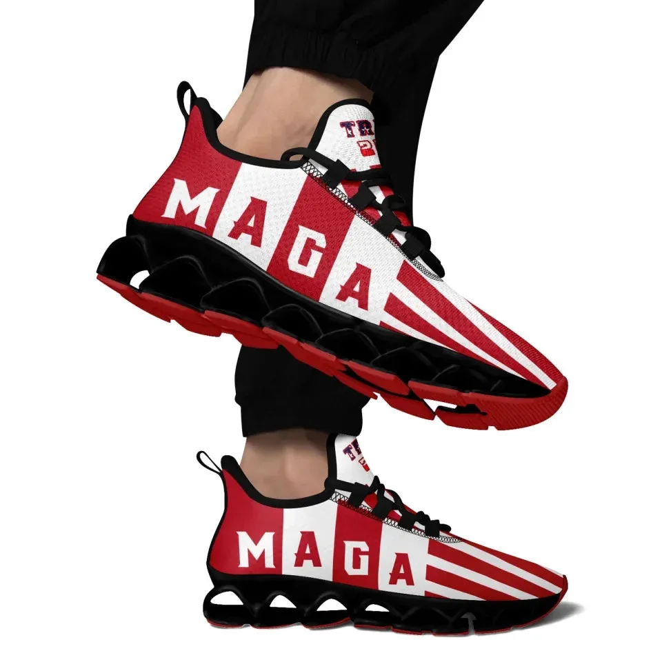 Unique Gift,Personalized Trump Fashion Cloud Sneakers, Custom MAGA Comfortable Shoes, Trump 45-47 Shoes