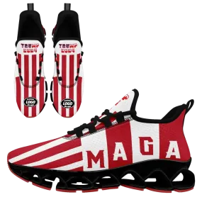 Unique Gift,Personalized Trump Fashion Cloud Sneakers, Custom MAGA Comfortable Shoes, Trump 45-47 Shoes