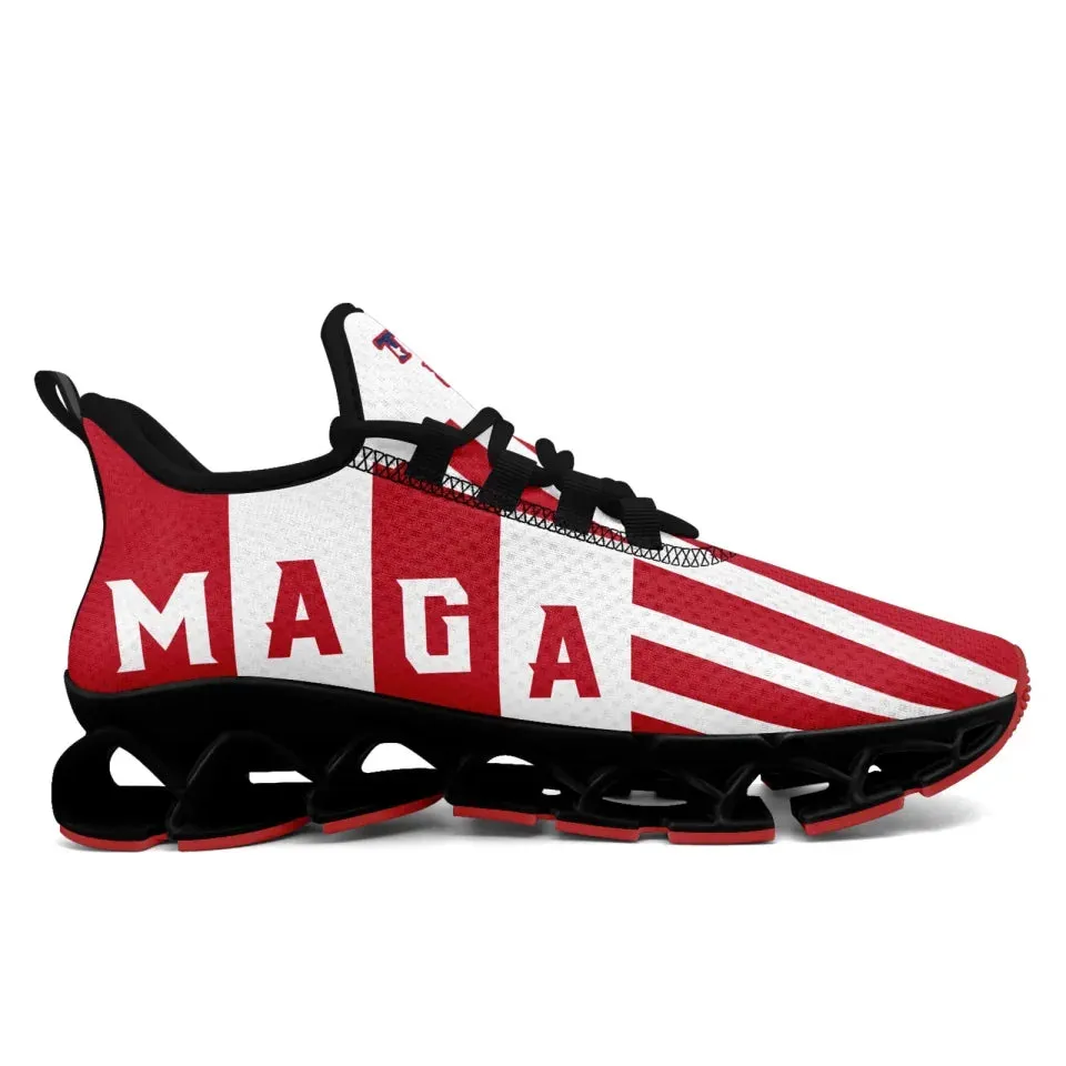 Unique Gift,Personalized Trump Fashion Cloud Sneakers, Custom MAGA Comfortable Shoes, Trump 45-47 Shoes