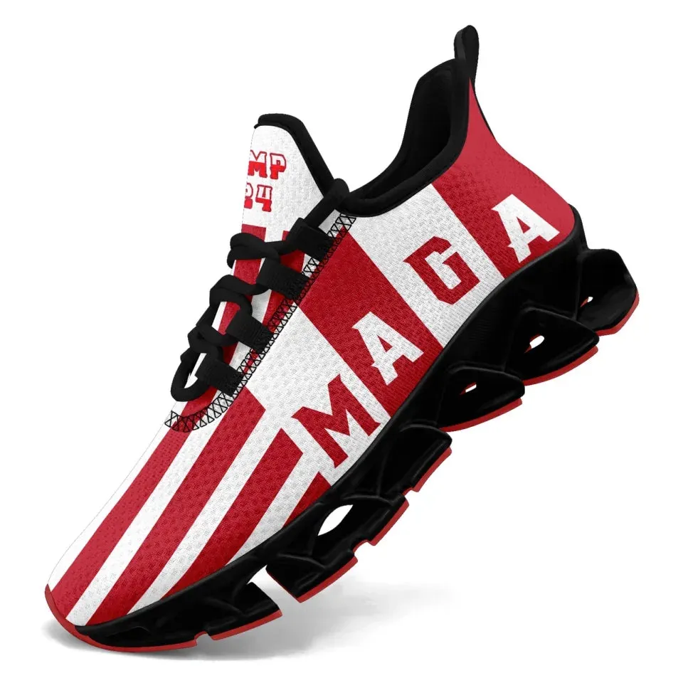 Unique Gift,Personalized Trump Fashion Cloud Sneakers, Custom MAGA Comfortable Shoes, Trump 45-47 Shoes
