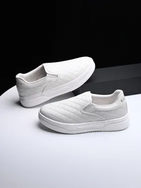 White Slip-On Sneakers For Men