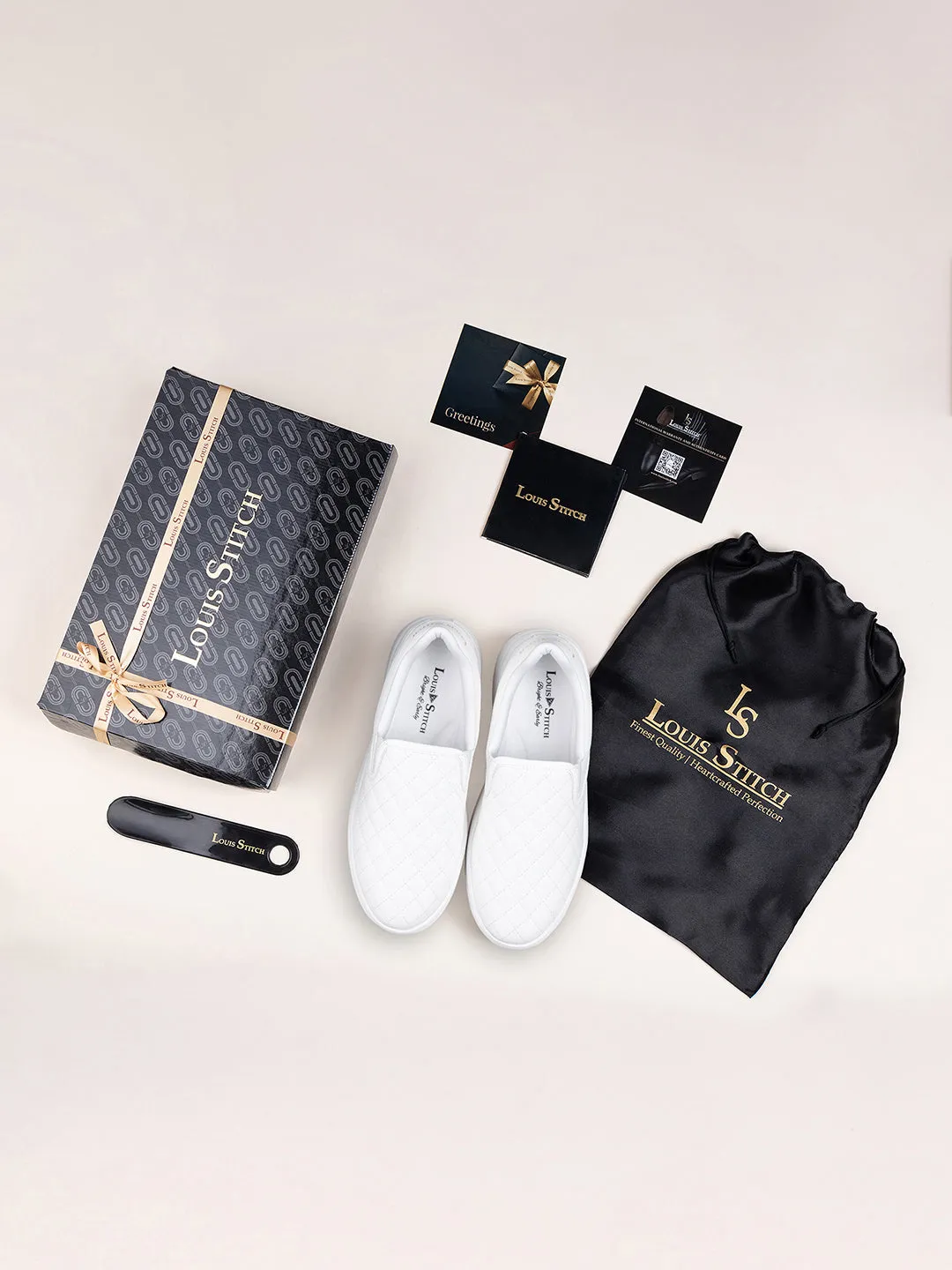 White Slip-On Sneakers For Men