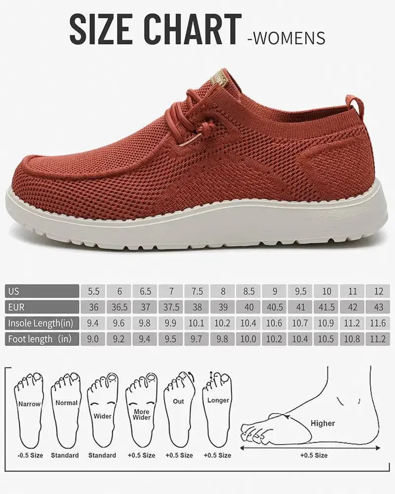 Women's Wide Shoes In Orange
